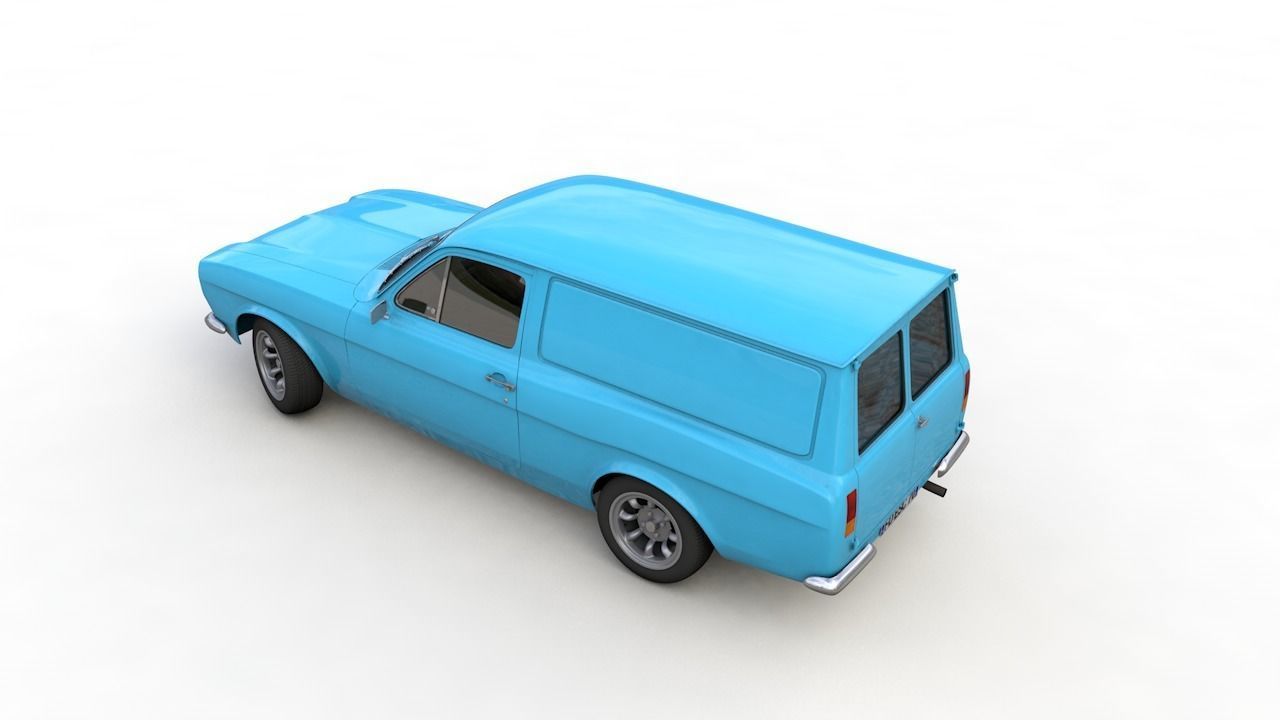 Escort Mk1 Panel Van 1970 3D model_8