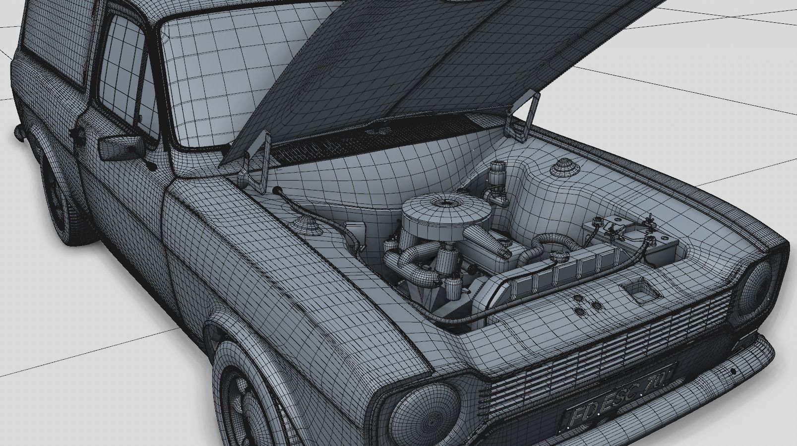 Escort Mk1 Panel Van 1970 3D model_19