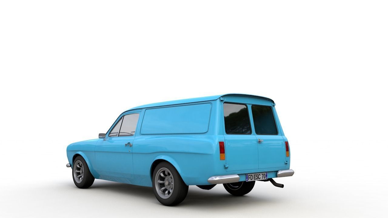 Escort Mk1 Panel Van 1970 3D model_12