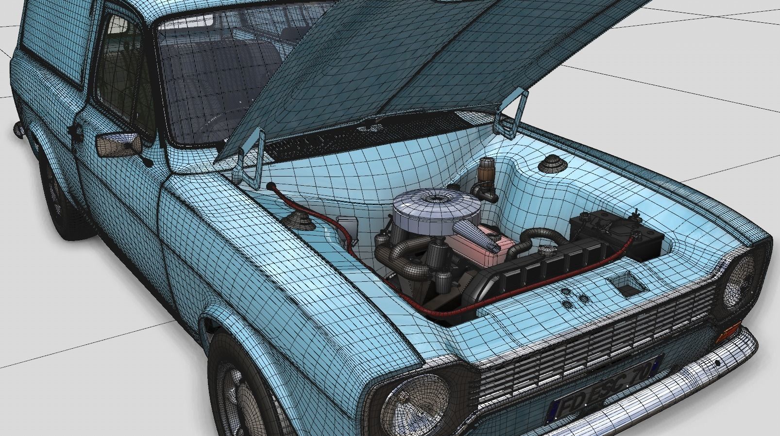 Escort Mk1 Panel Van 1970 3D model_20