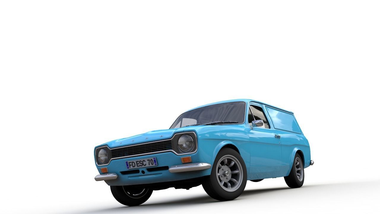 Escort Mk1 Panel Van 1970 3D model_7