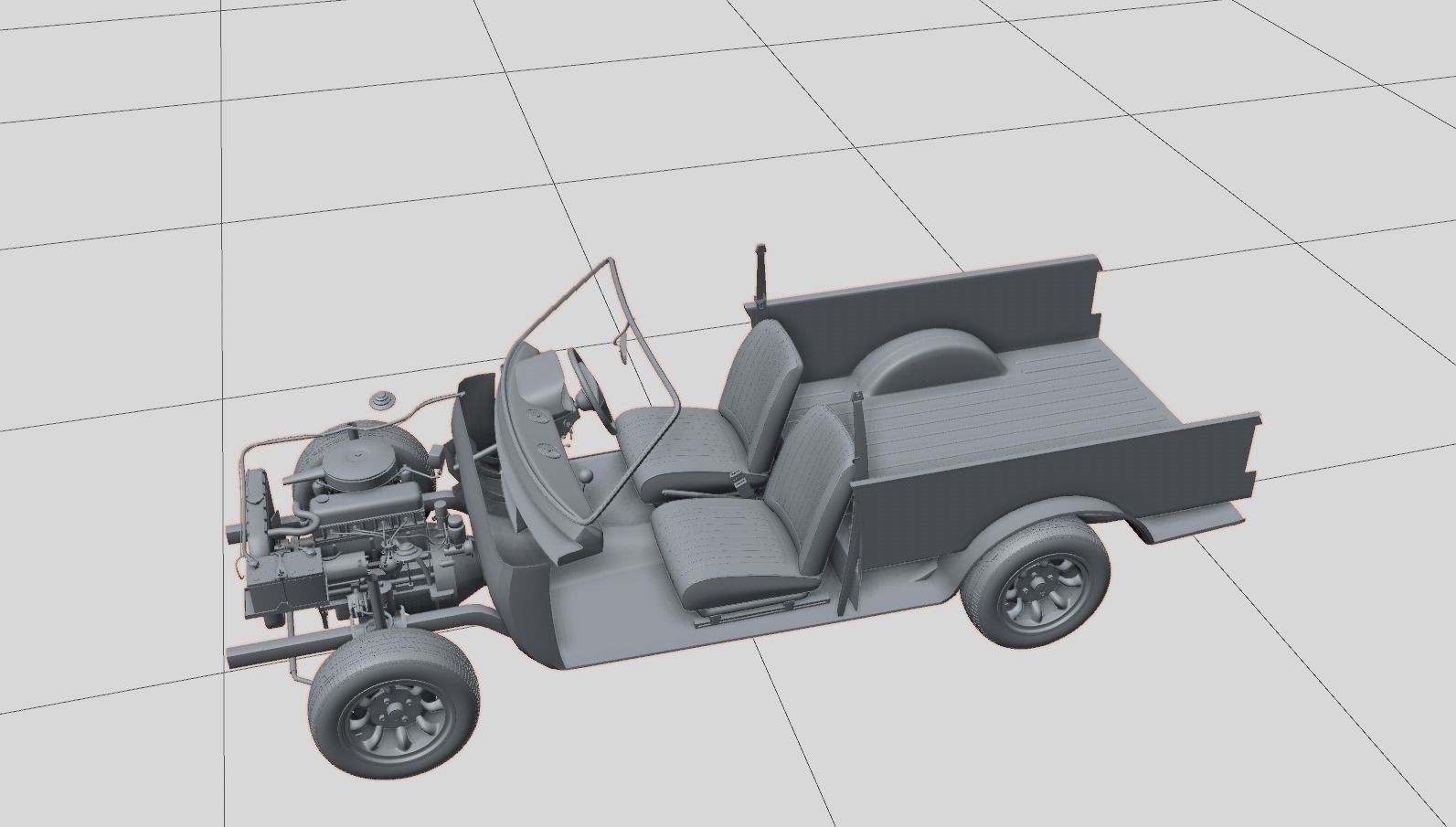 Escort Mk1 Panel Van 1970 3D model_25