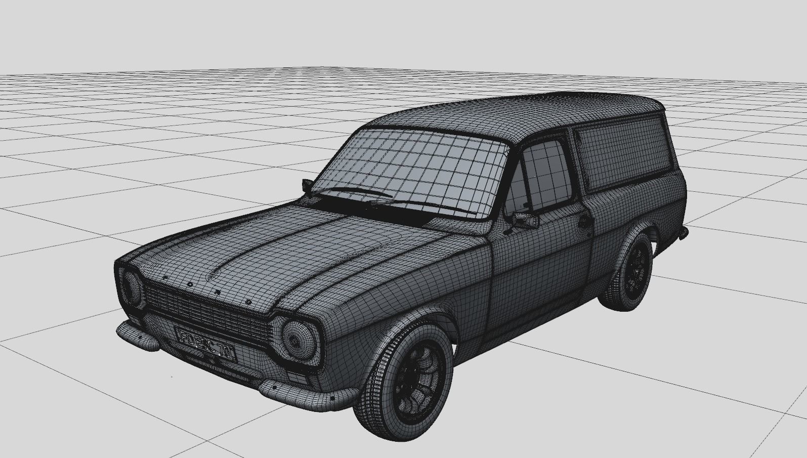 Escort Mk1 Panel Van 1970 3D model_23