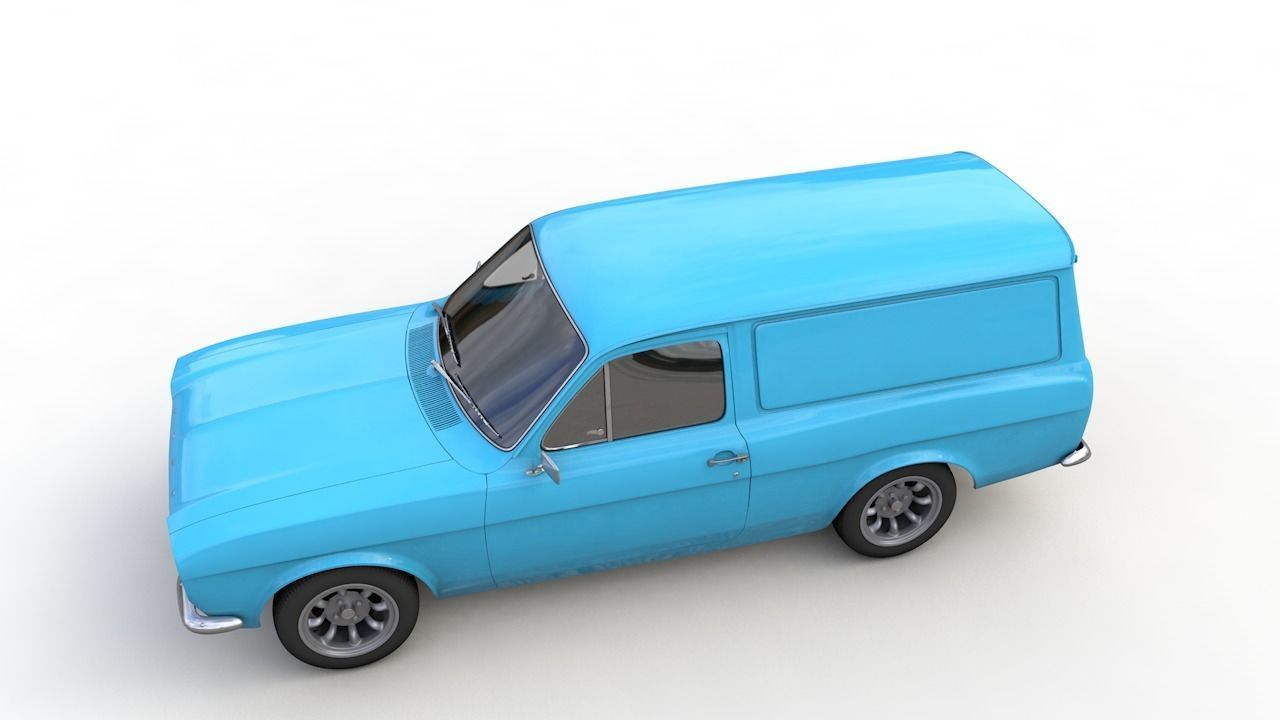 Escort Mk1 Panel Van 1970 3D model_10