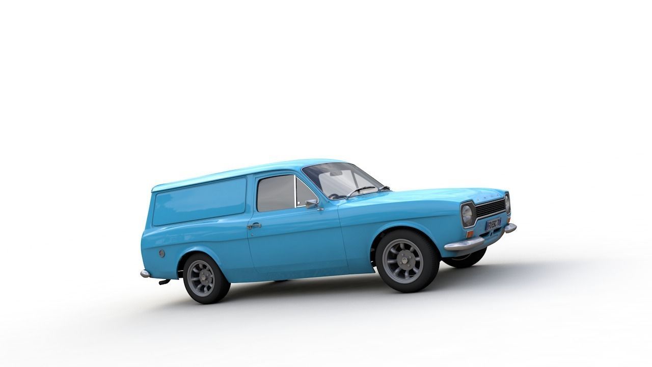 Escort Mk1 Panel Van 1970 3D model_6