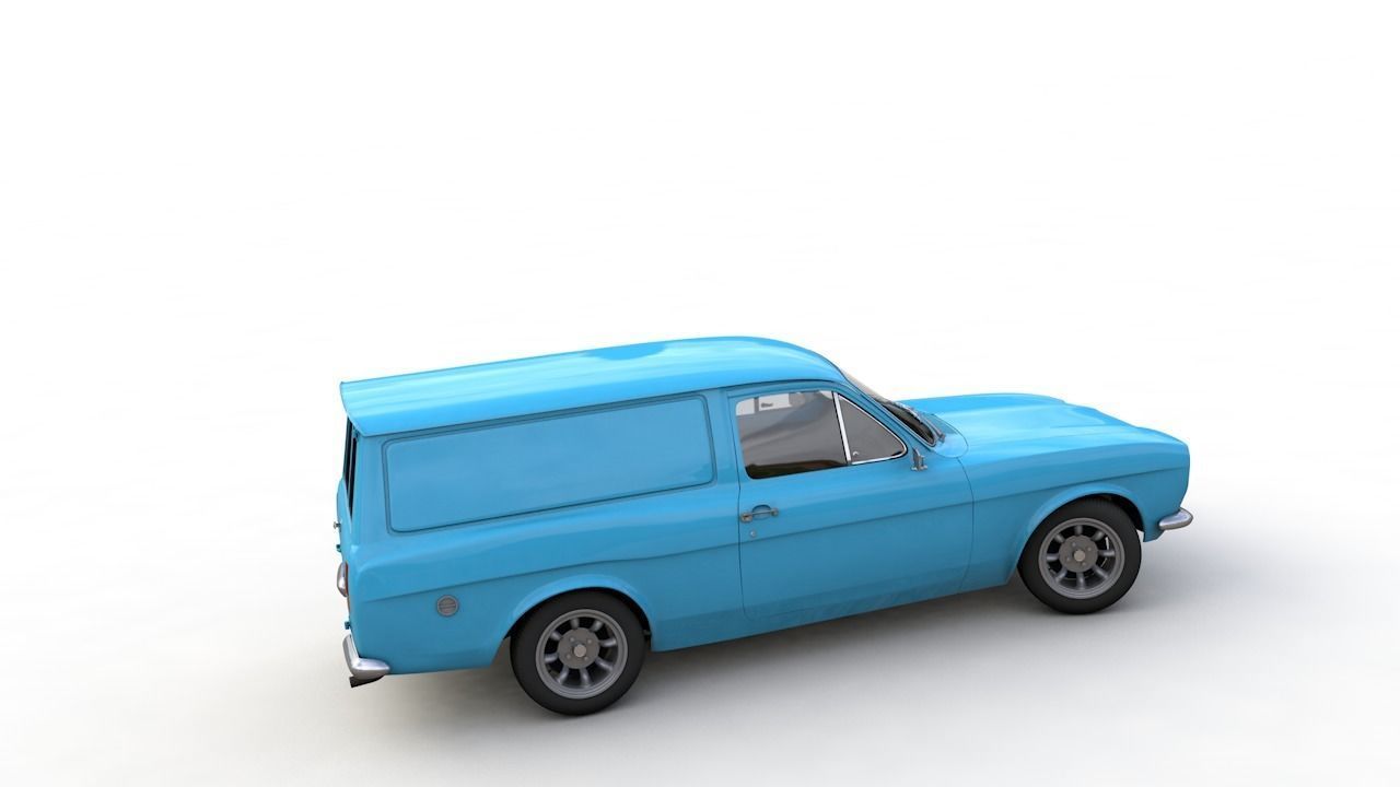 Escort Mk1 Panel Van 1970 3D model_2