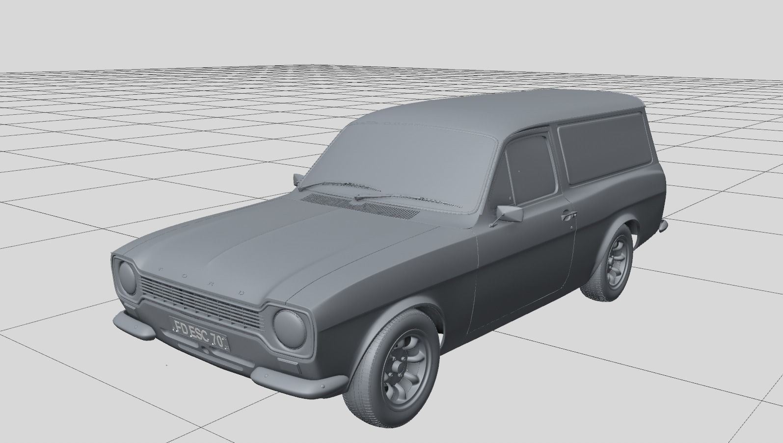 Escort Mk1 Panel Van 1970 3D model_22