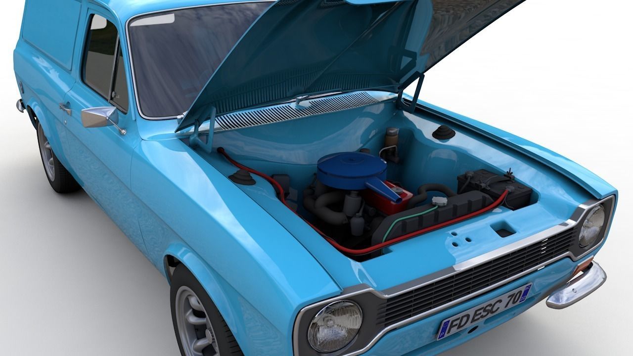 Escort Mk1 Panel Van 1970 3D model_15