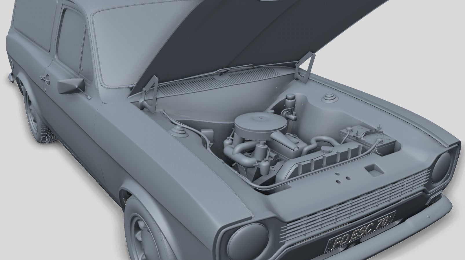Escort Mk1 Panel Van 1970 3D model_18