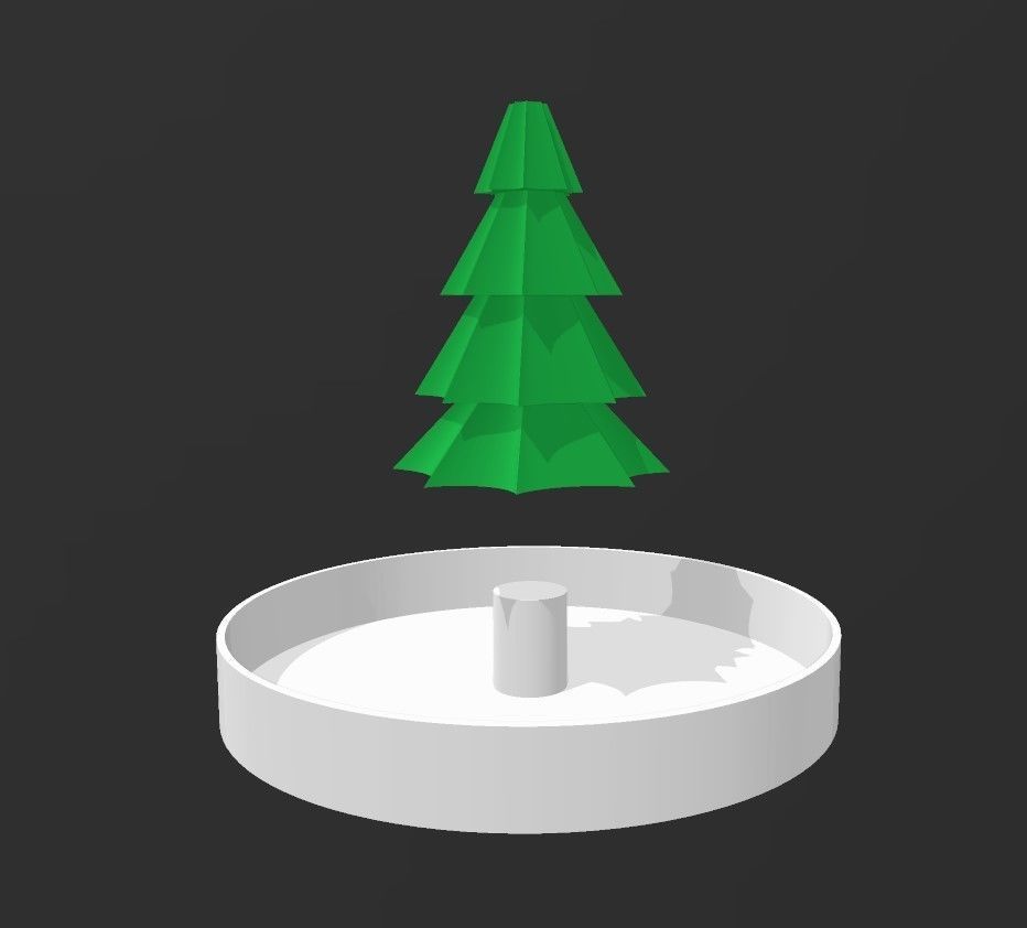 Evergreen Christmas Tree Tray Organizer 3D print model_3