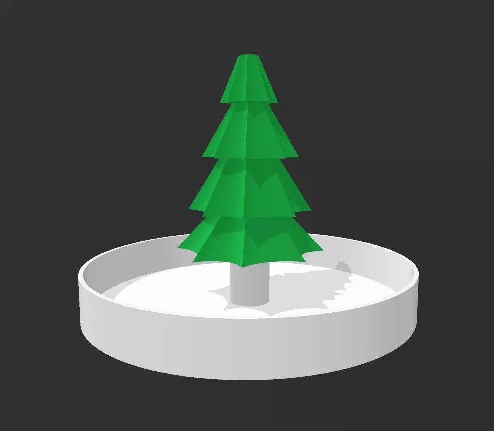 Evergreen Christmas Tree Tray Organizer 3D print model_0