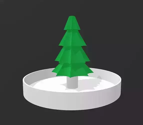 Evergreen Christmas Tree Tray Organizer 3D print model