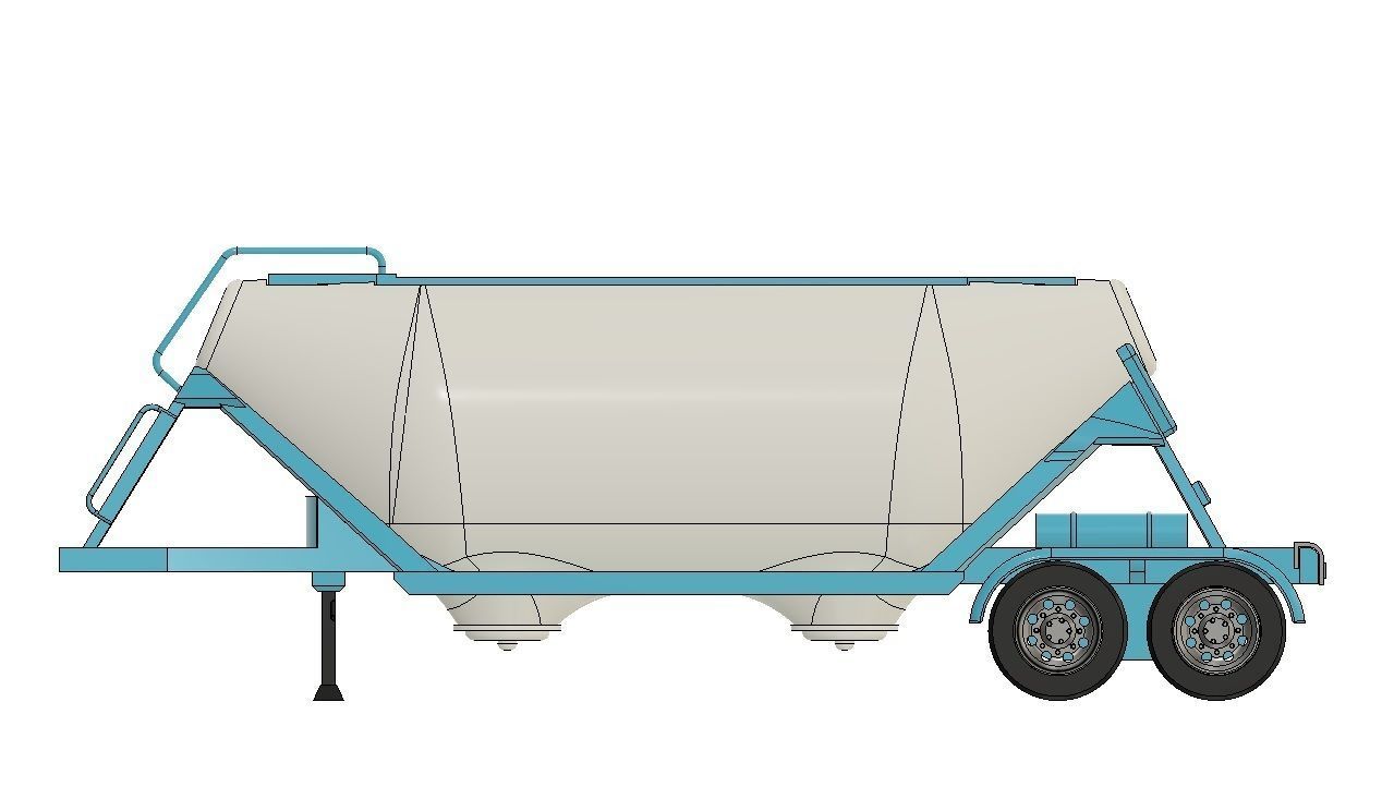 Cement Silo bulker business card holder  3D print model_1