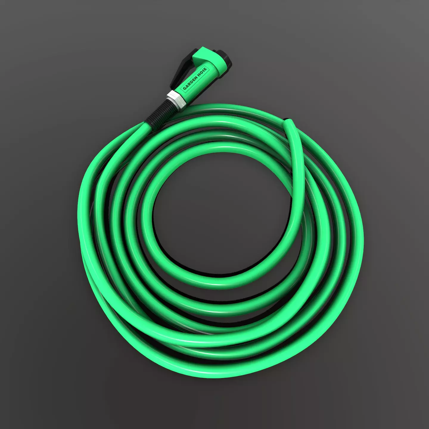 Gardening Tools - Garden Hose Low-poly 3D model_0