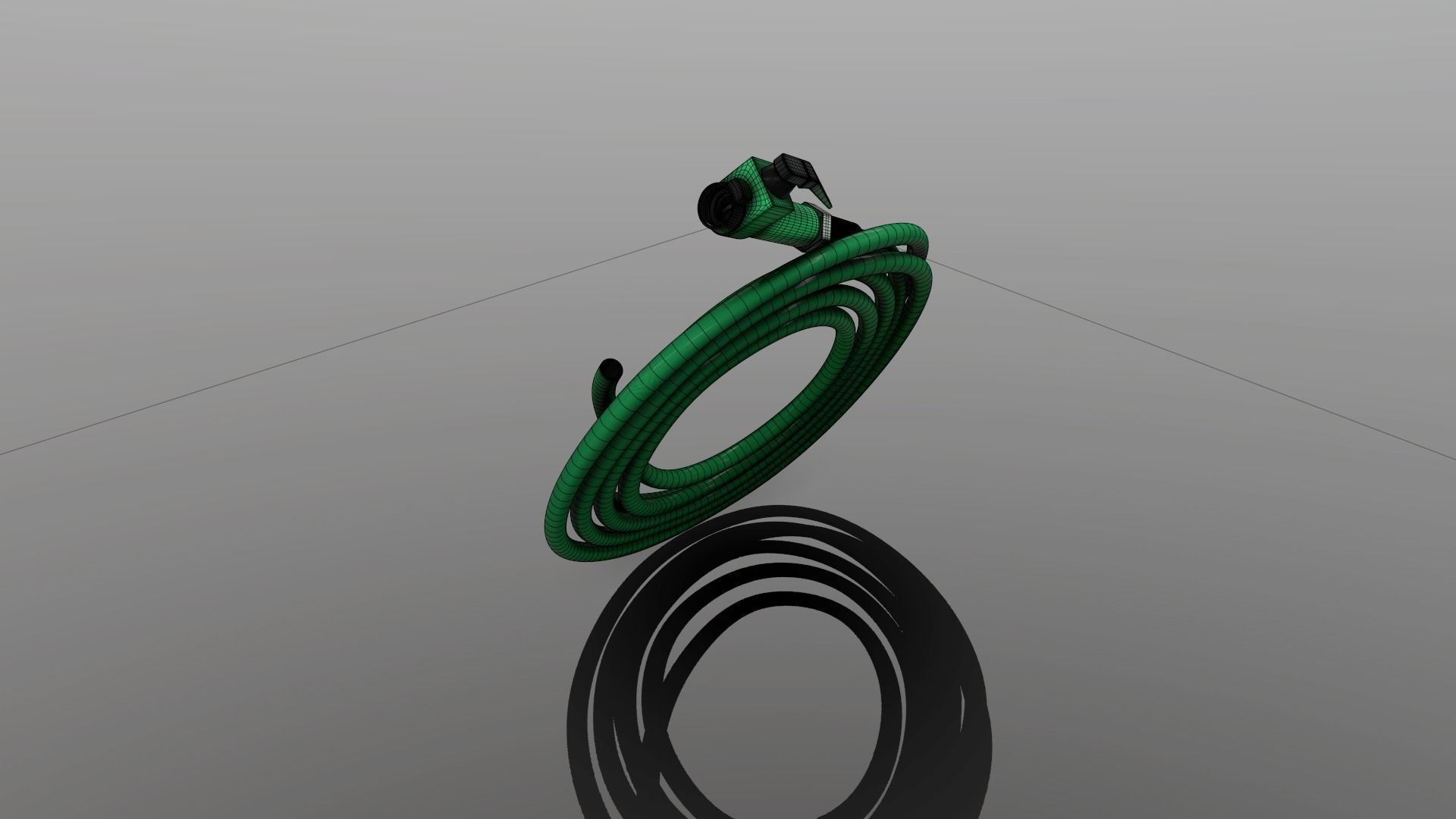 Gardening Tools - Garden Hose Low-poly 3D model_4