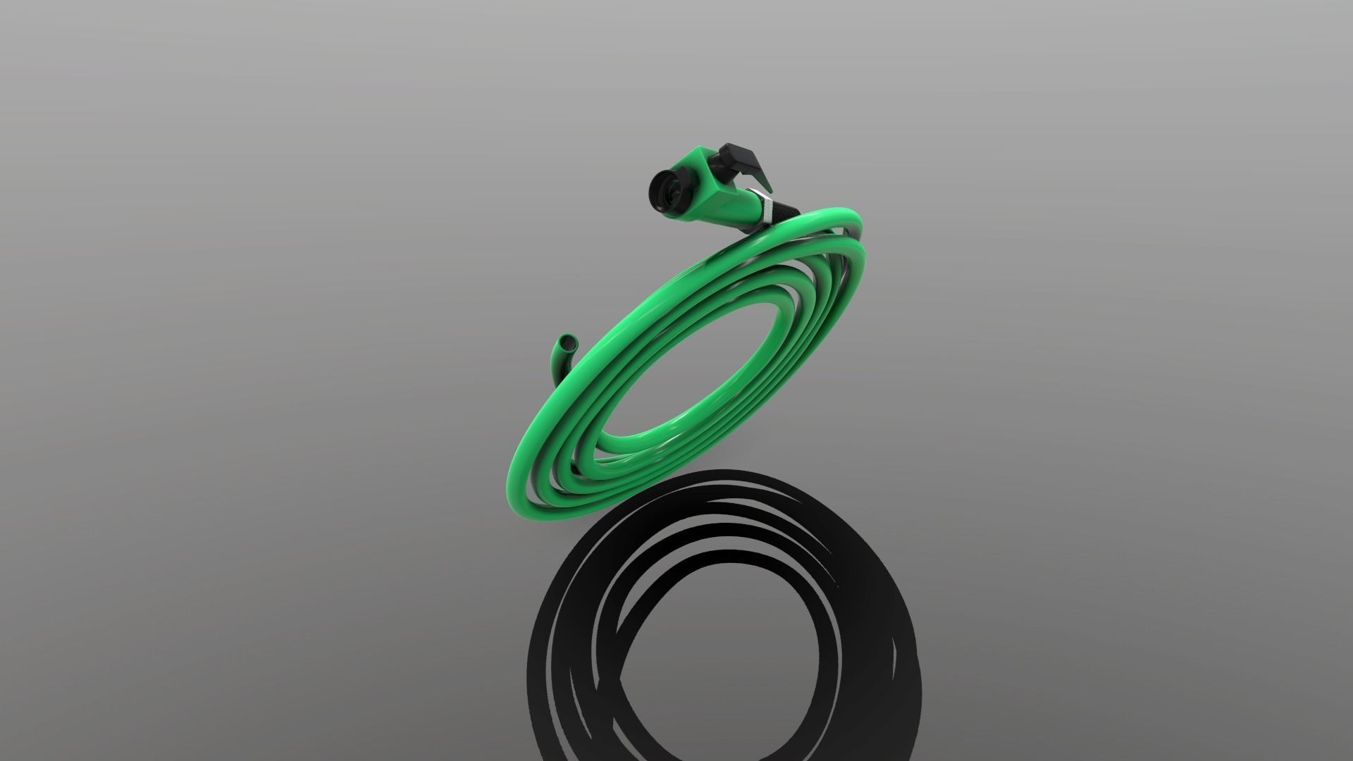 Gardening Tools - Garden Hose Low-poly 3D model_3