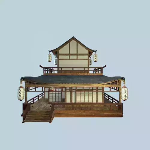 Model House Asian 1 Low-poly 3D model