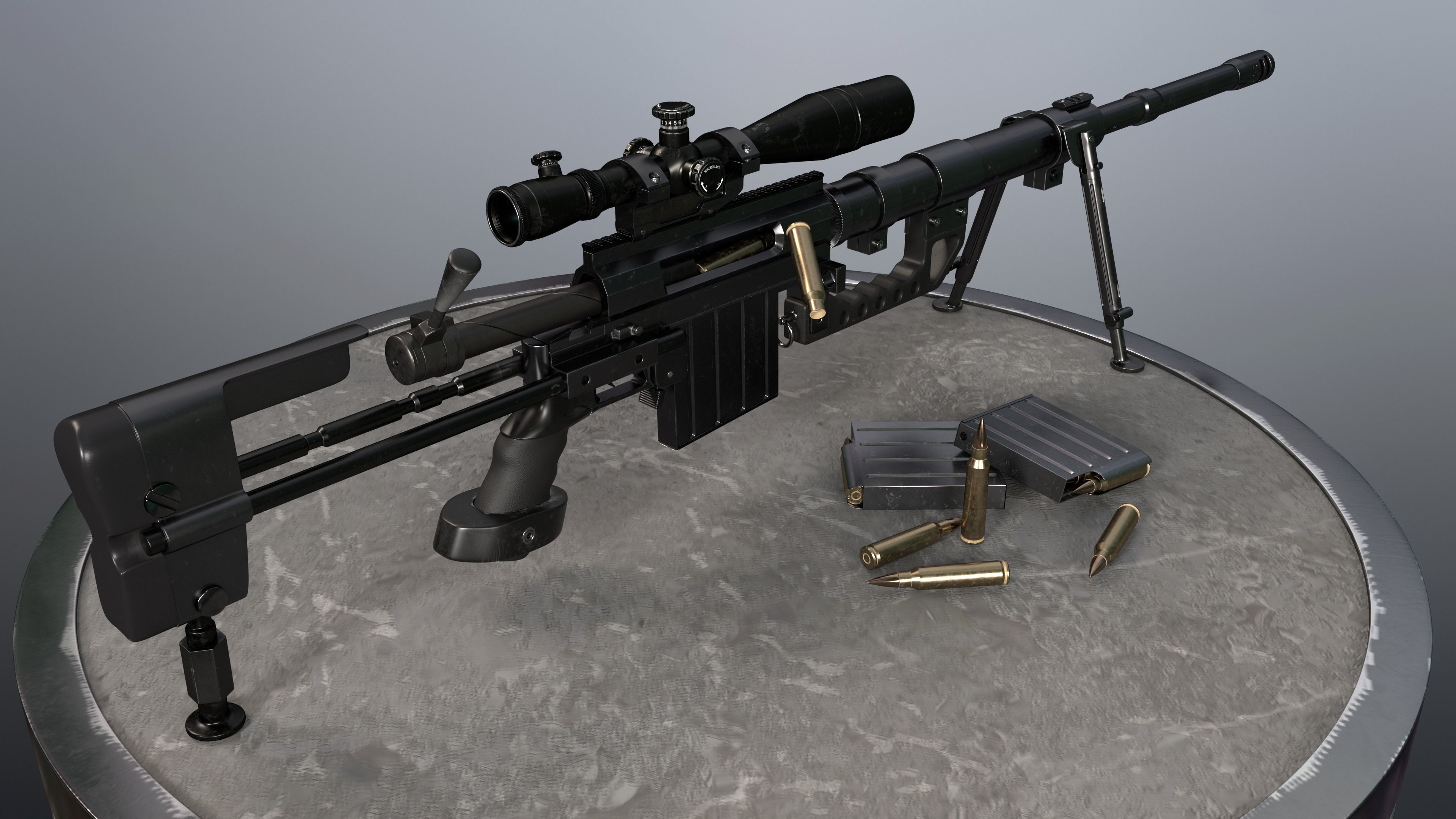Sniper rifle Chey tac M200 Intervention 3D model | CGTrader