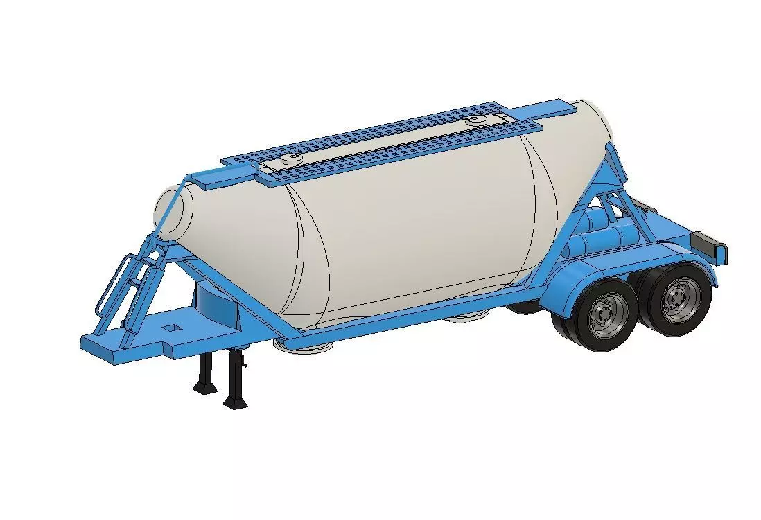 Cement Silo Bulker Scale Model 3D print model