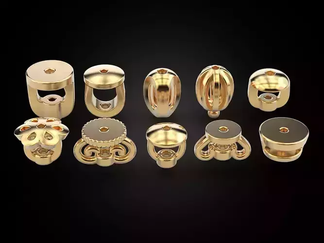 10 Screw Backs 3D print model