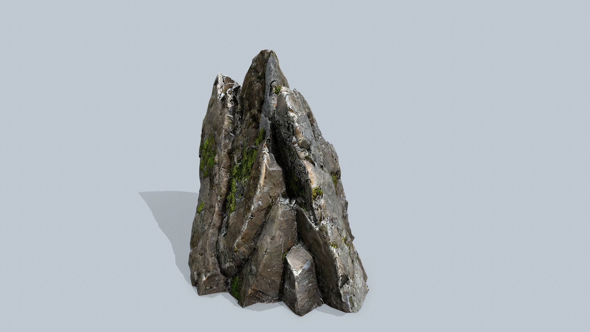 mossy rocks Low-poly 3D model_5