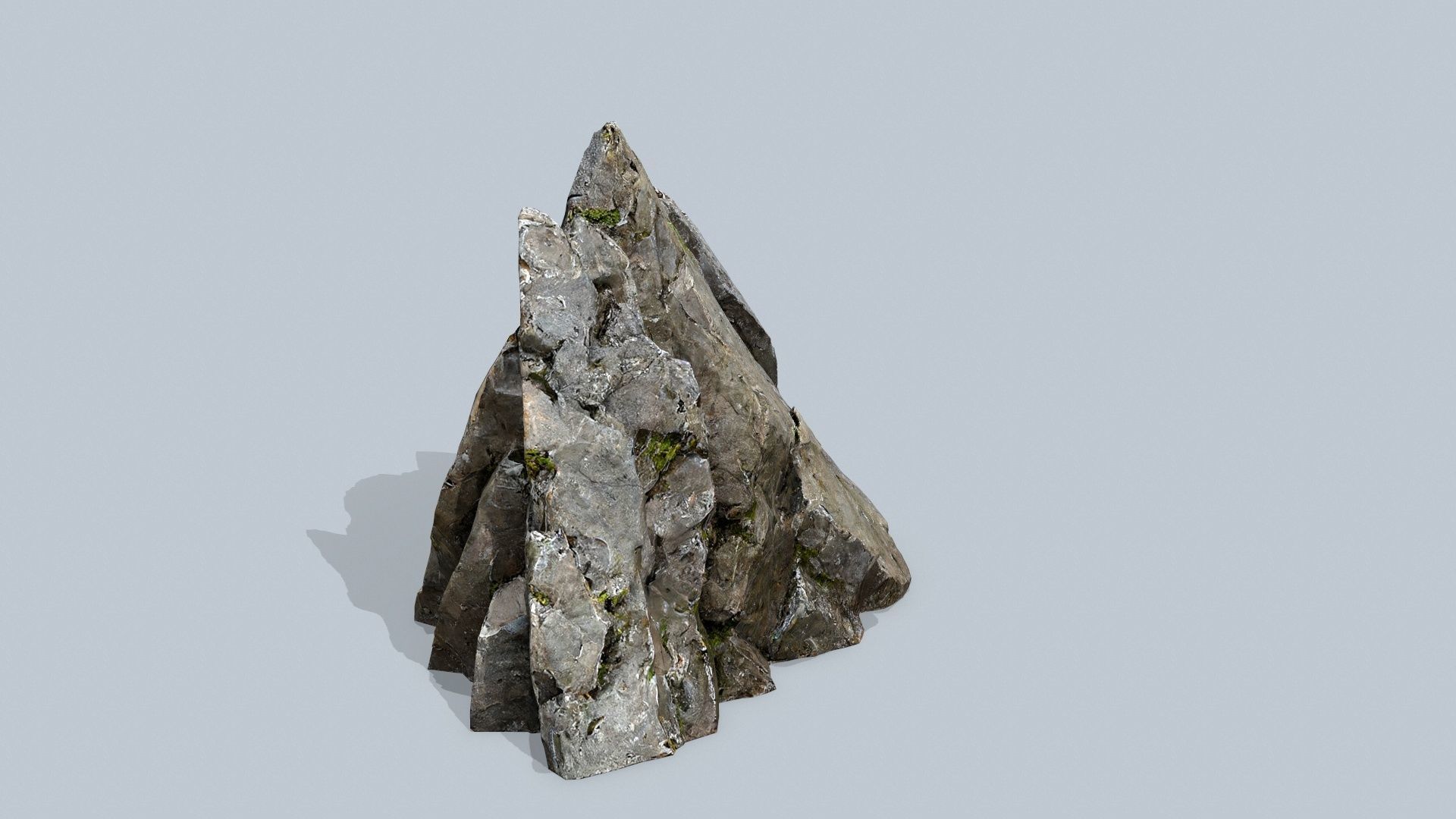 mossy rocks Low-poly 3D model_4