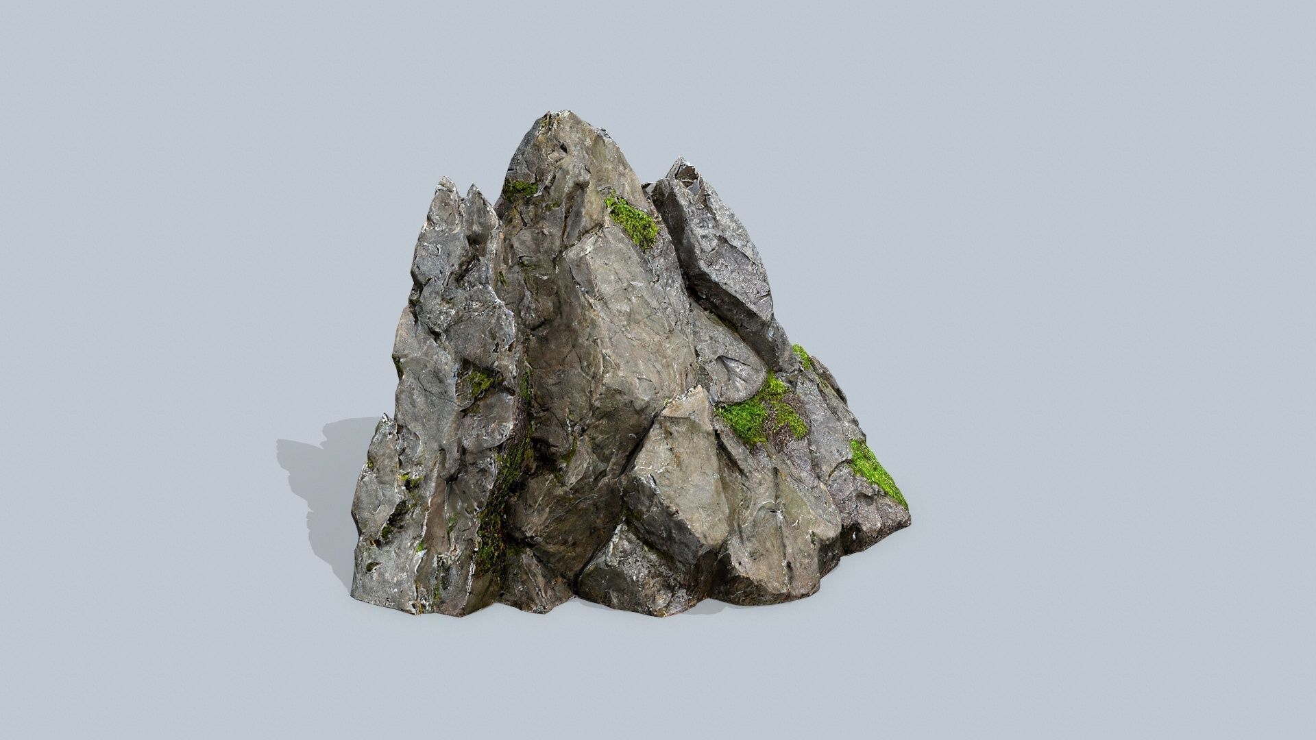 mossy rocks Low-poly 3D model_3