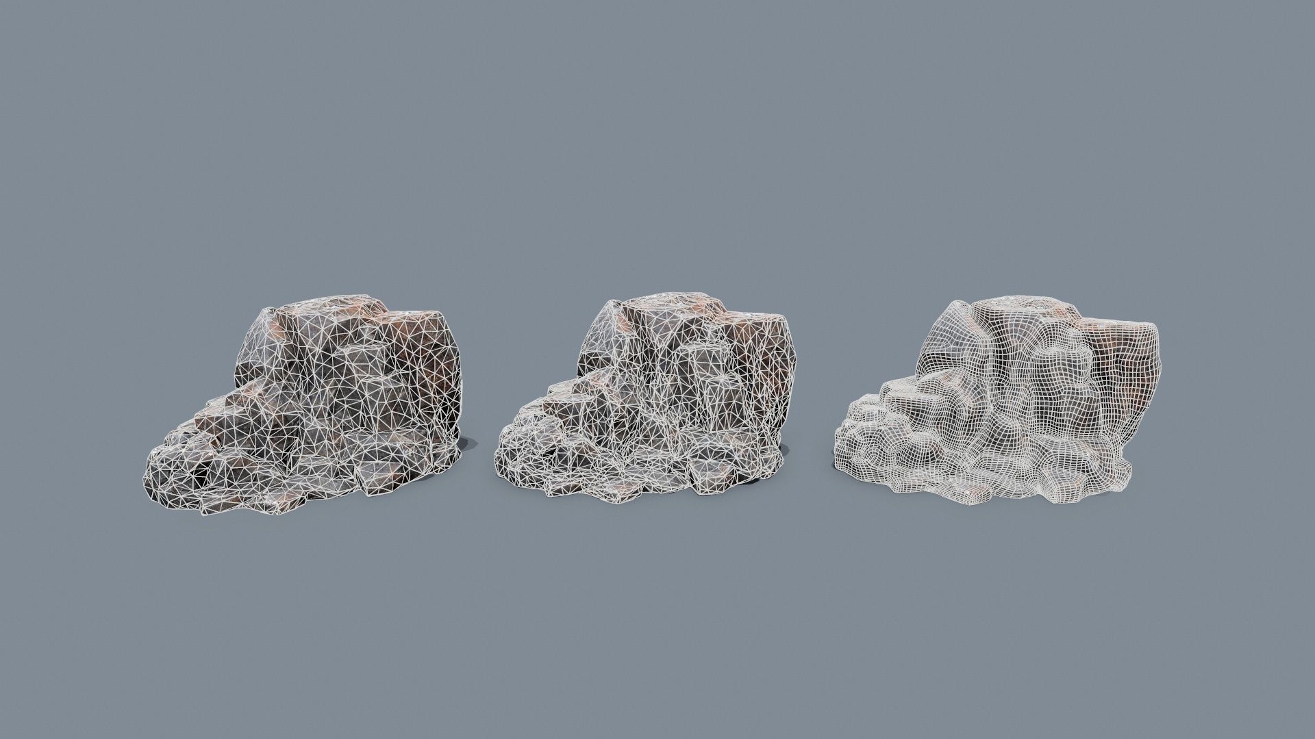 cliff rocks Low-poly 3D model_11