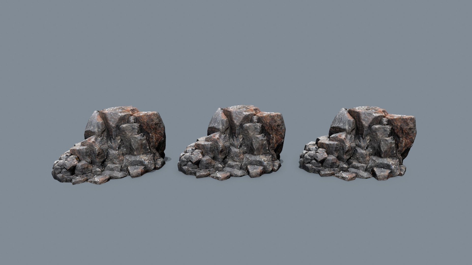 cliff rocks Low-poly 3D model_10