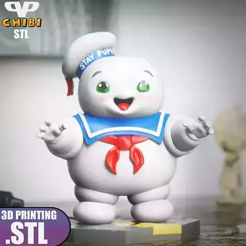 Stay Puft Chibi STL for 3D Printing ChibiSTL 3DXM