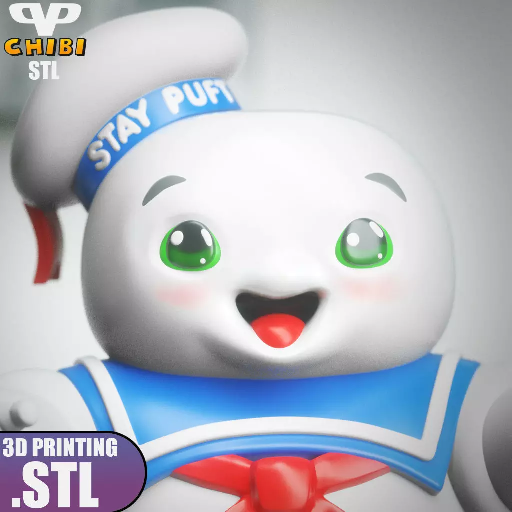 Stay Puft Chibi STL for 3D Printing ChibiSTL 3DXM 3D print model_1