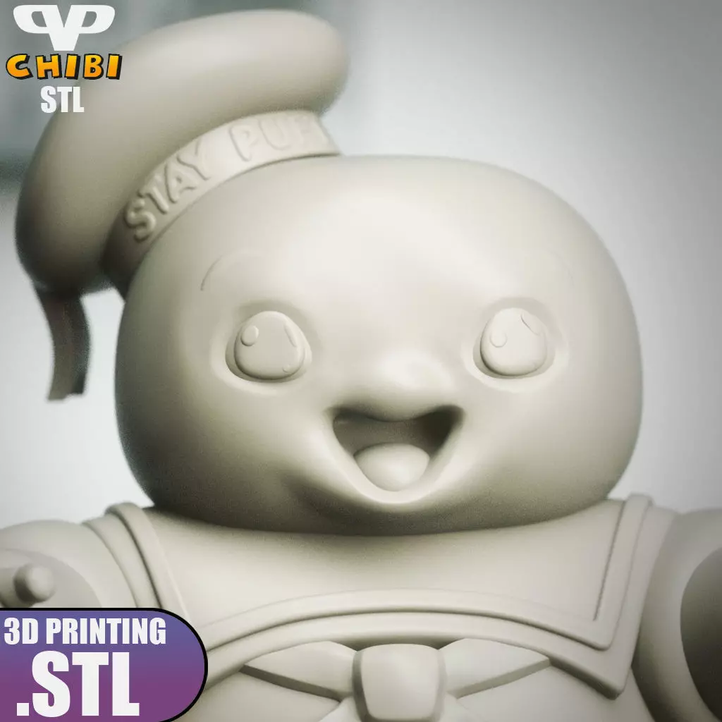 Stay Puft Chibi STL for 3D Printing ChibiSTL 3DXM 3D print model_4