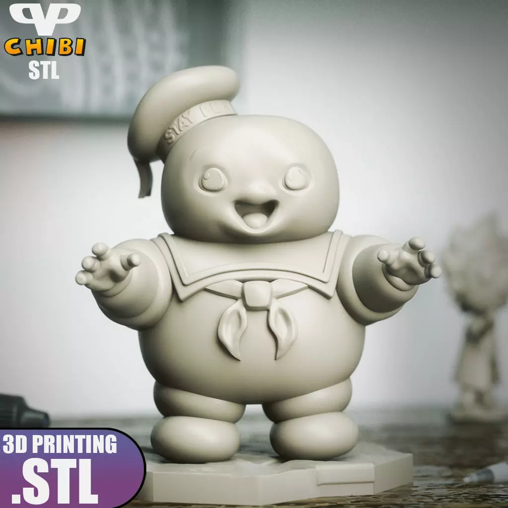 Stay Puft Chibi STL for 3D Printing ChibiSTL 3DXM 3D print model_3