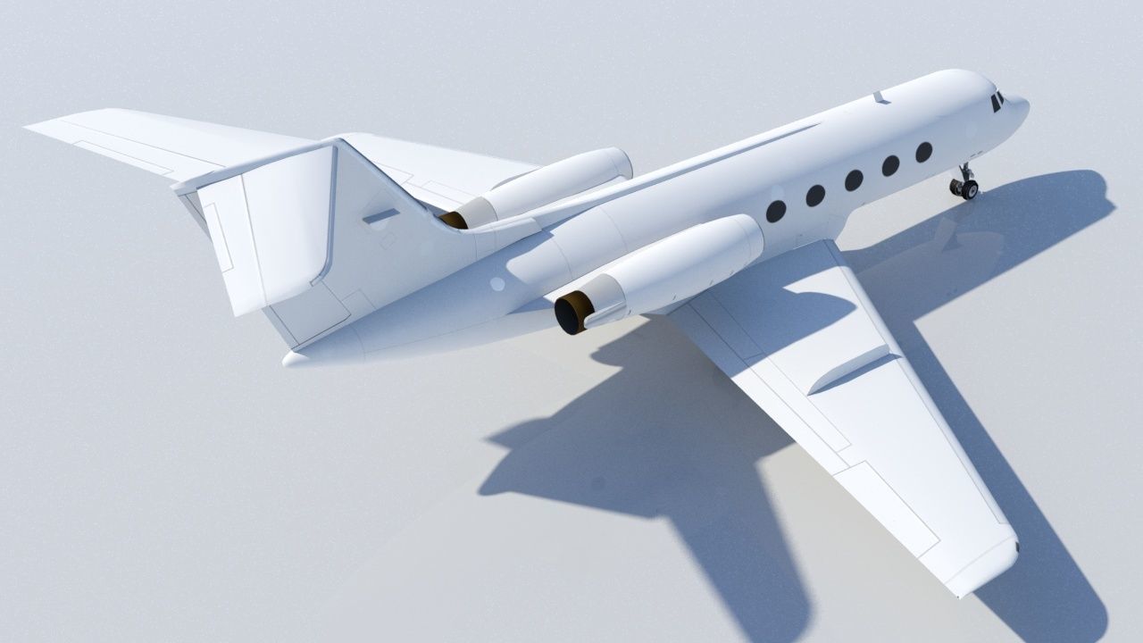 Grumman G1159 GII Static Low-poly 3D model_4