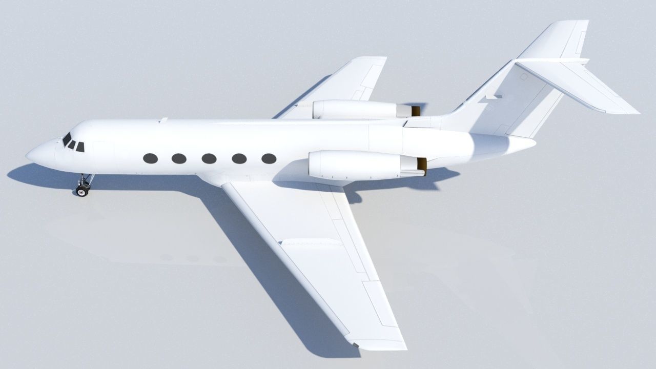 Grumman G1159 GII Static Low-poly 3D model_1