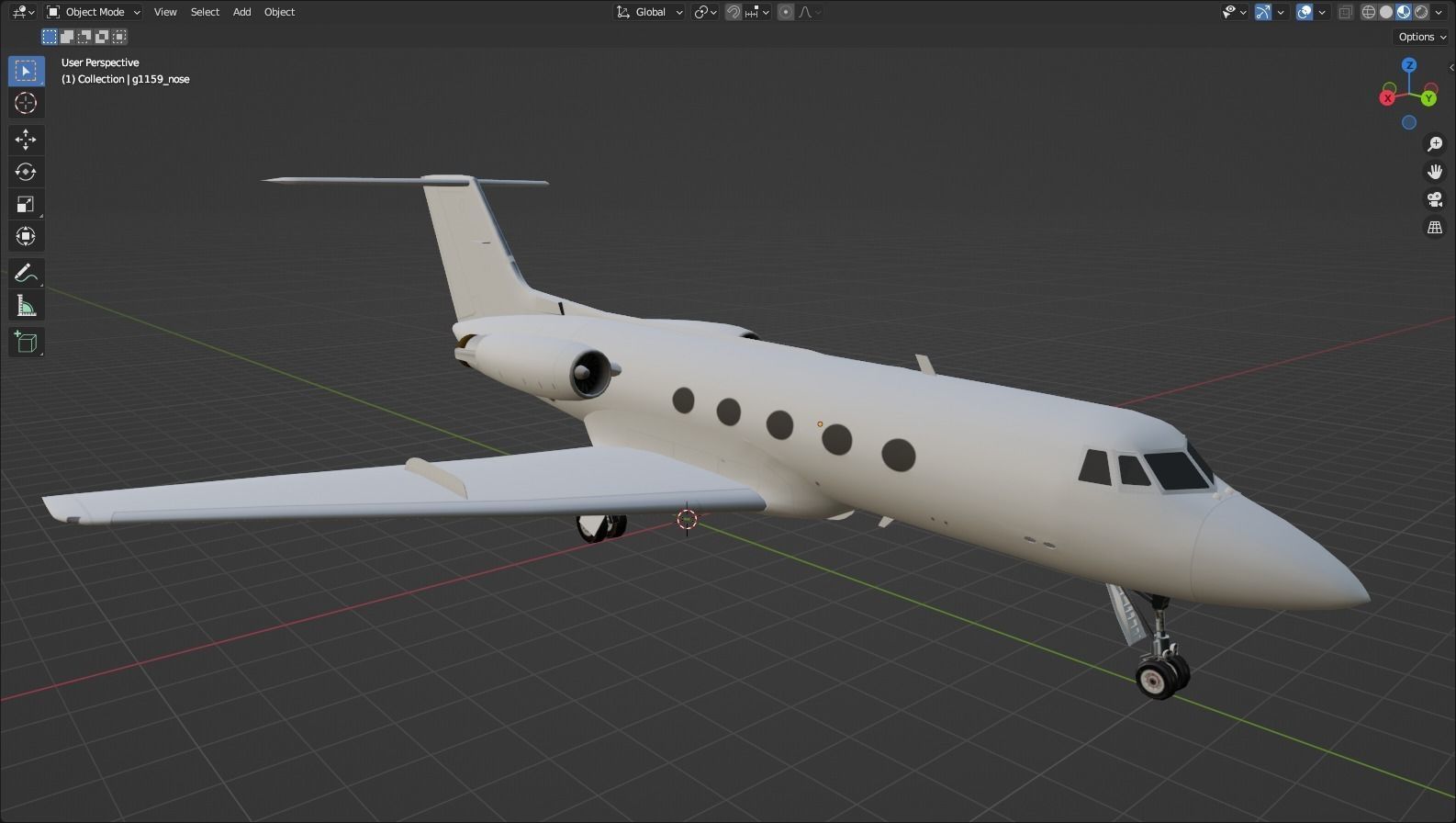 Grumman G1159 GII Static Low-poly 3D model_15