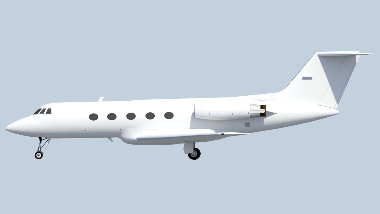 Grumman G1159 GII Static Low-poly 3D model_11