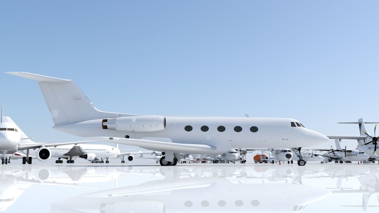 Grumman G1159 GII Static Low-poly 3D model_9