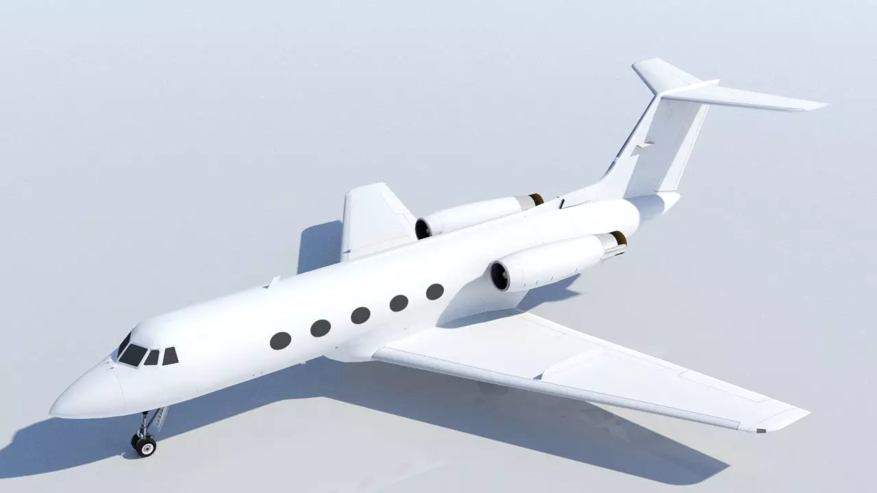 Grumman G1159 GII Static Low-poly 3D model_0