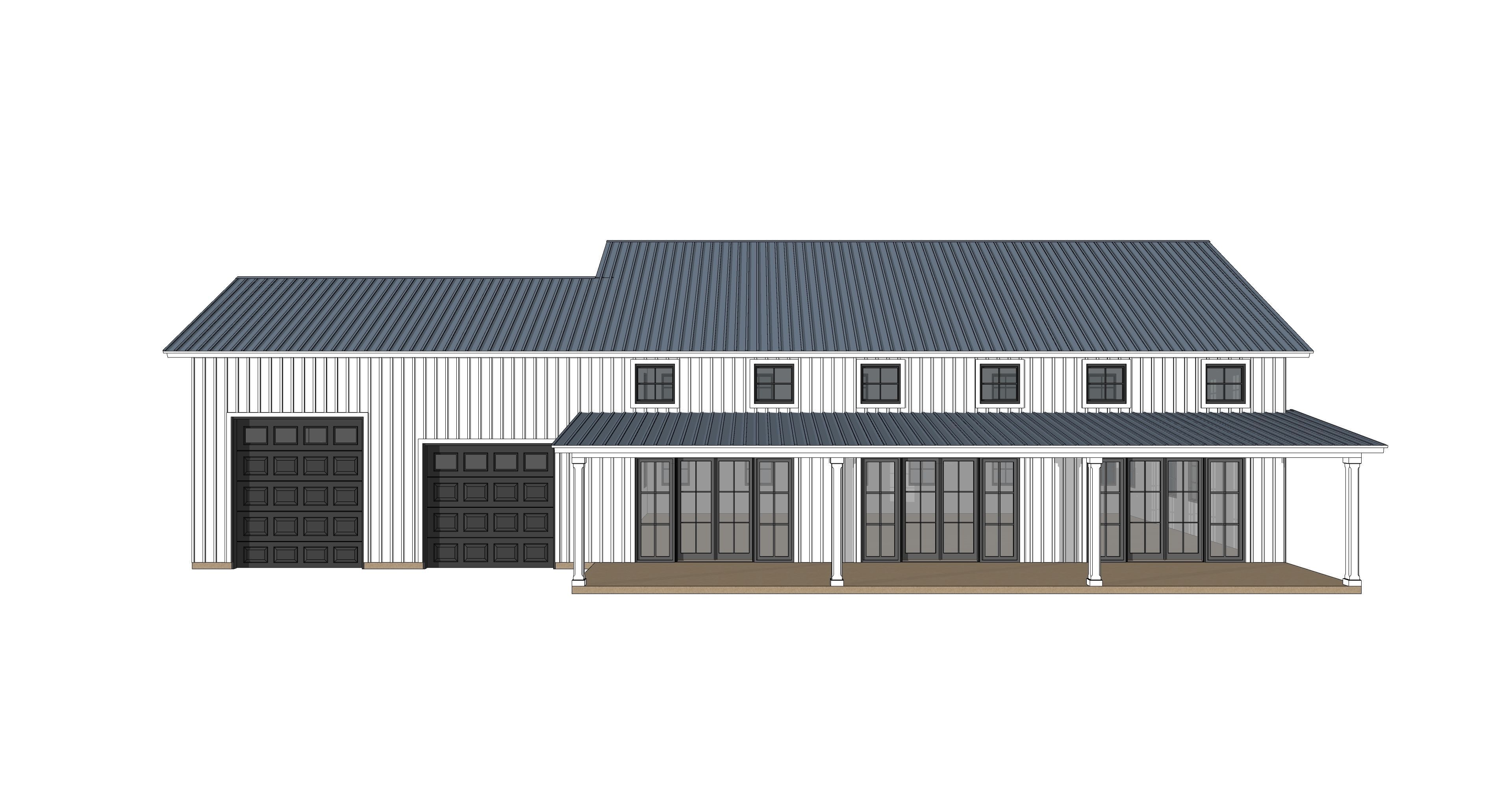 Barndominium House 033 -Archimple LLC Low-poly 3D model_3