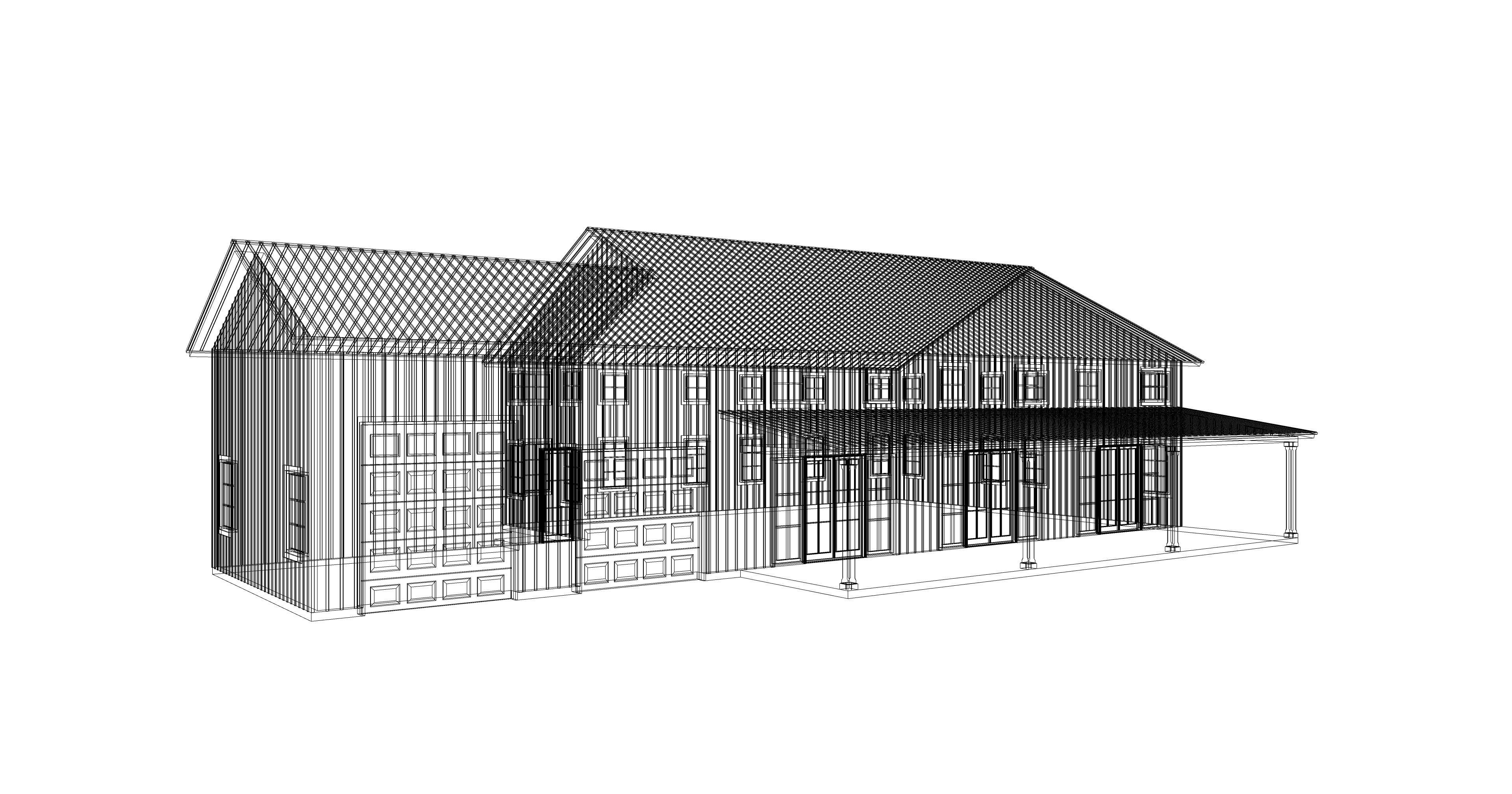 Barndominium House 033 -Archimple LLC Low-poly 3D model_6