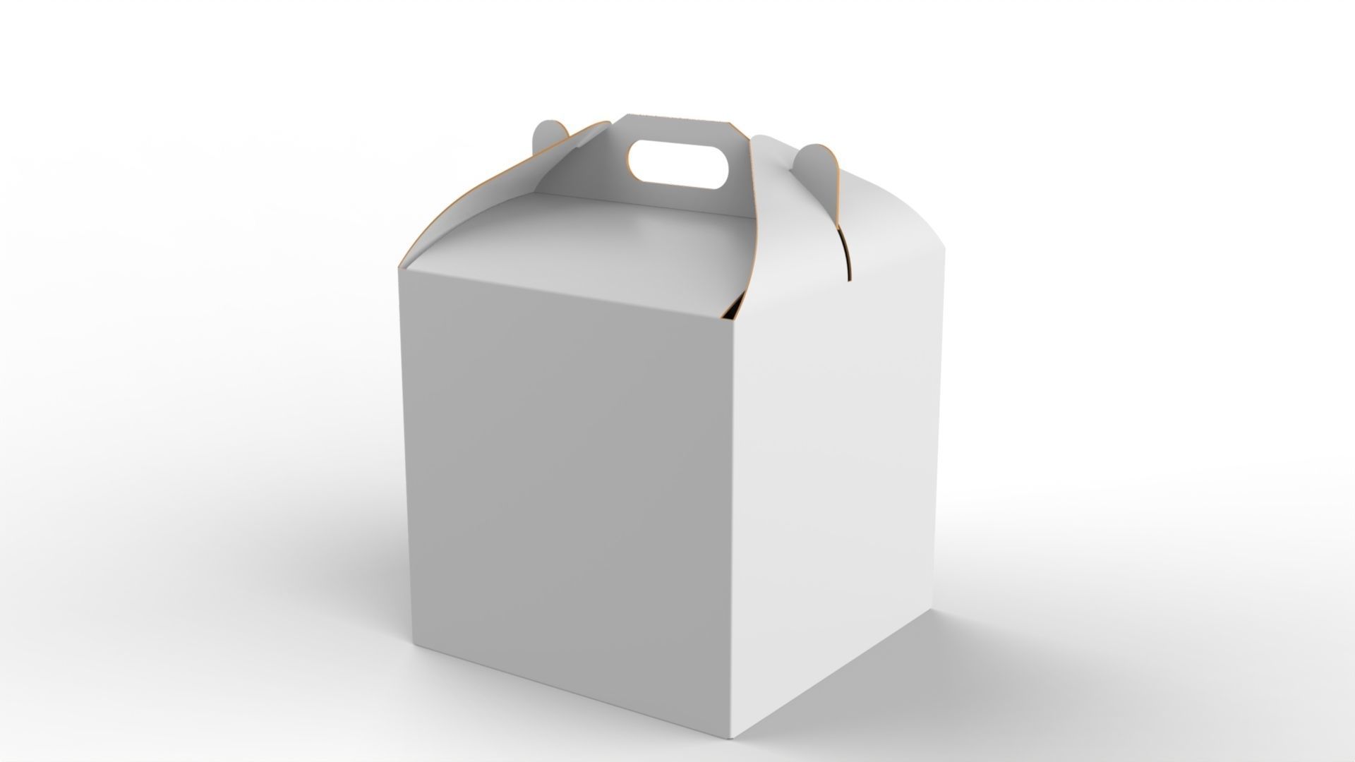 Gable Packaging Box Carrying Handle 200x200x200mm Texture_1