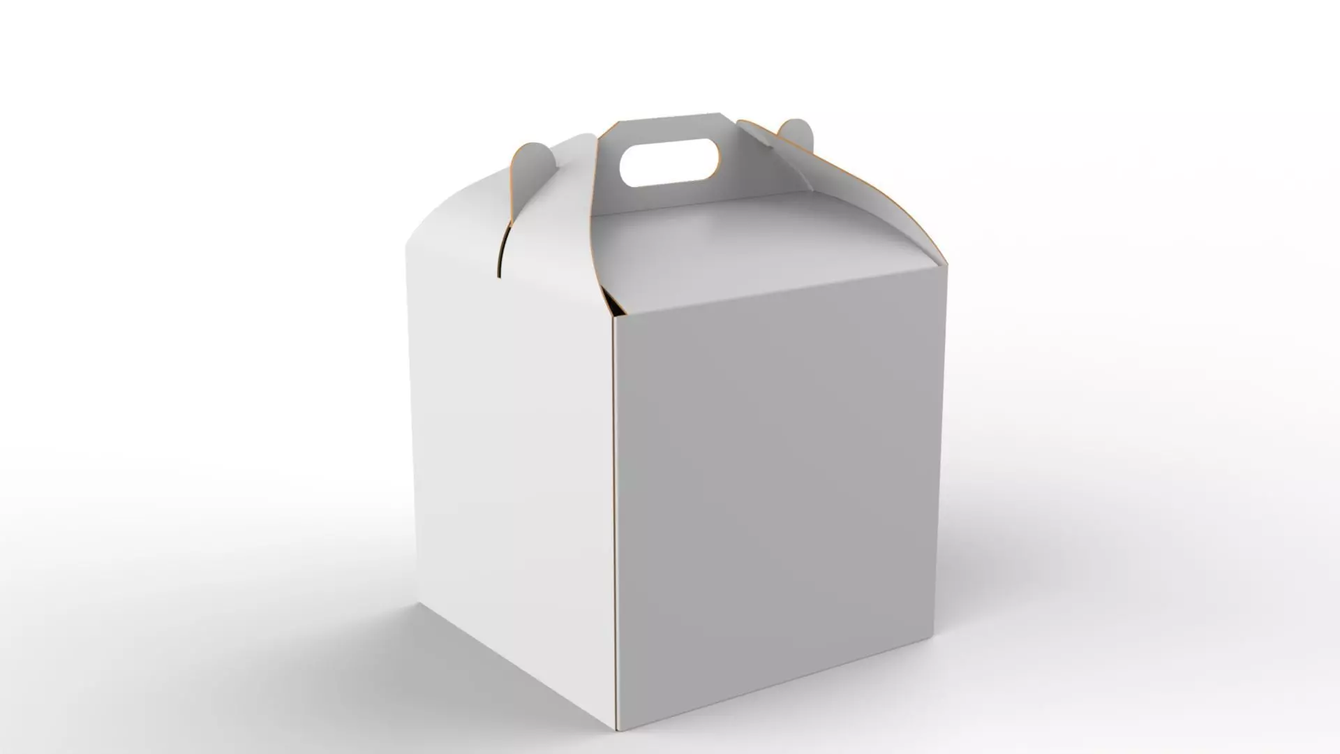 Gable Packaging Box Carrying Handle 200x200x200mm Texture_0