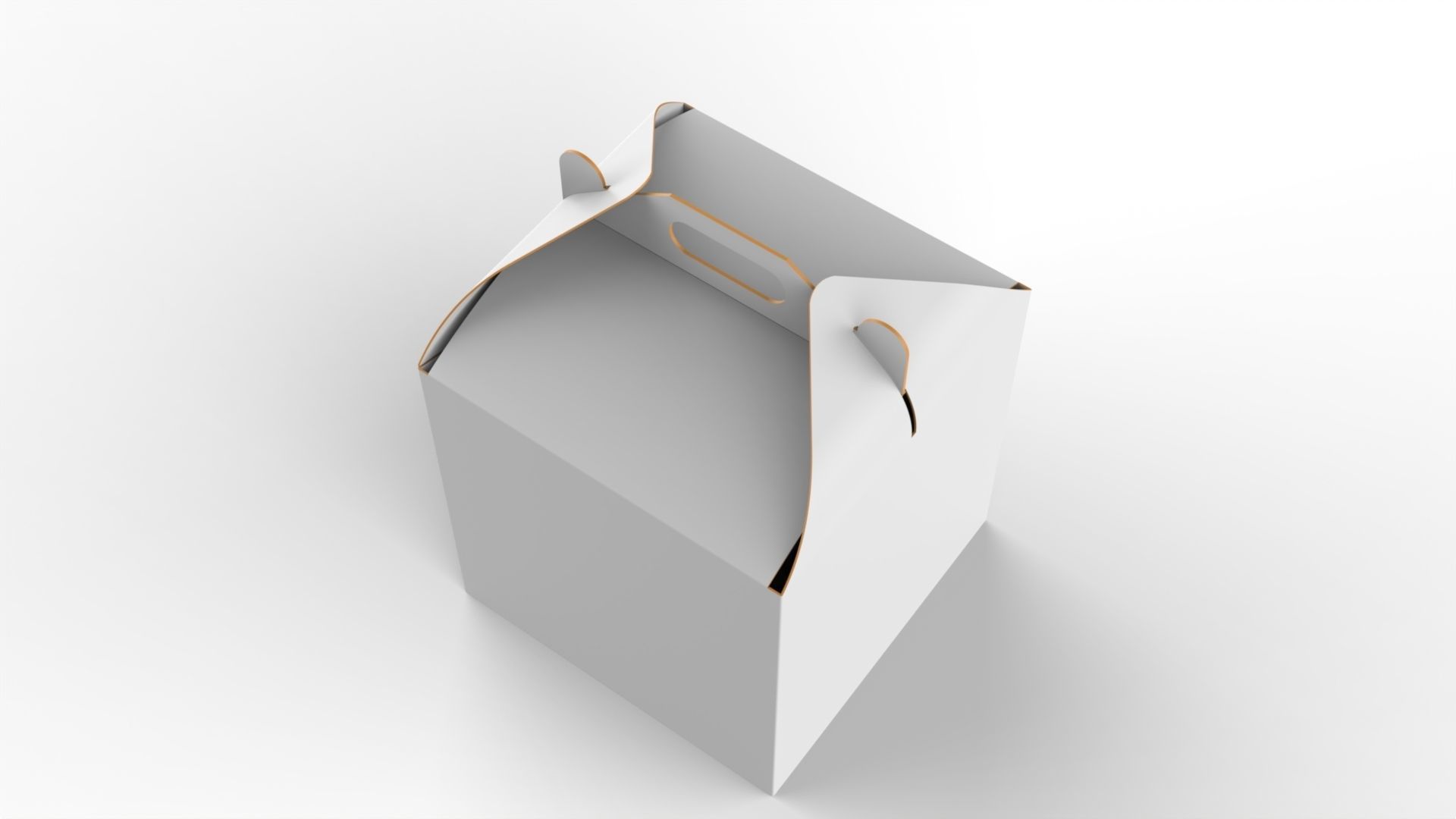 Gable Packaging Box Carrying Handle 200x200x200mm Texture_2