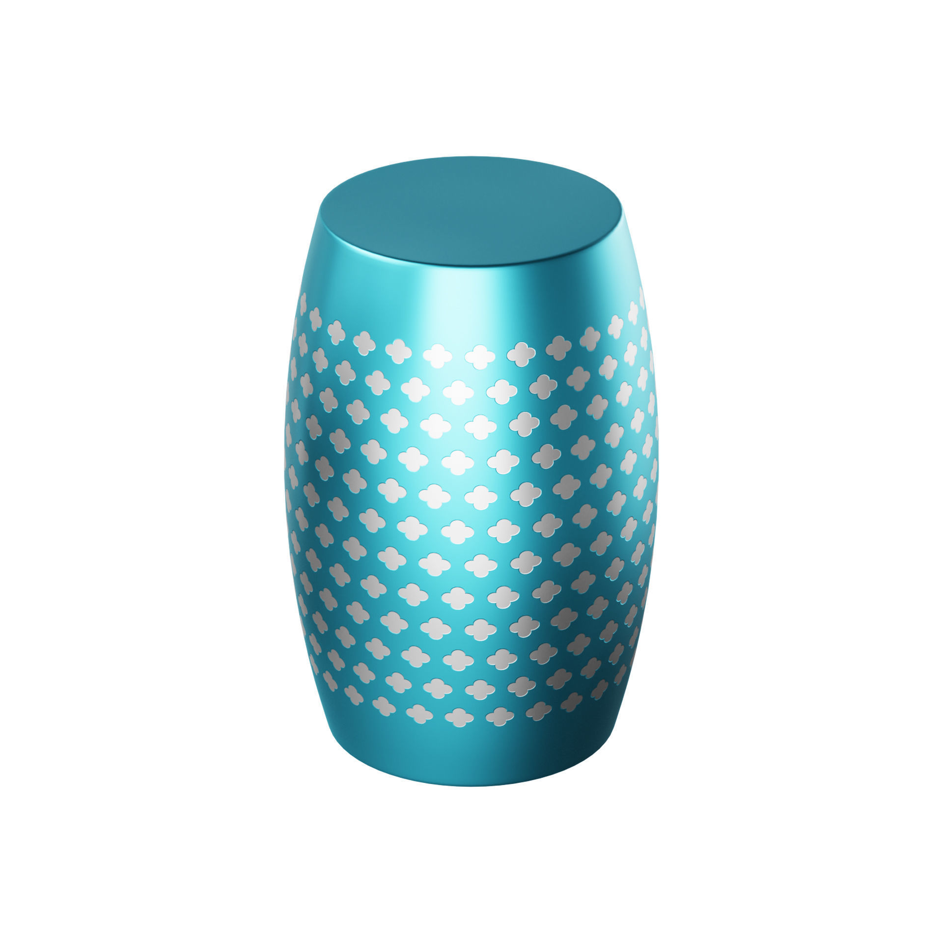 Steel Side Table 3D model_2