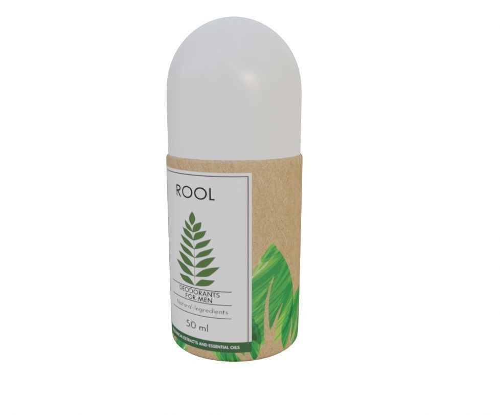 Roll-on and stick deodorants  Low-poly 3D model_1