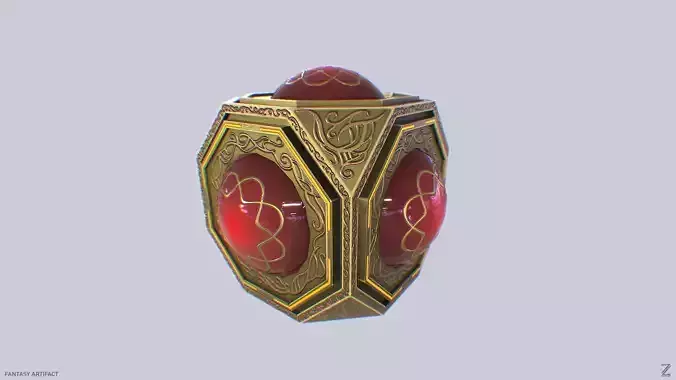 Fantasy artifact Low-poly 3D model