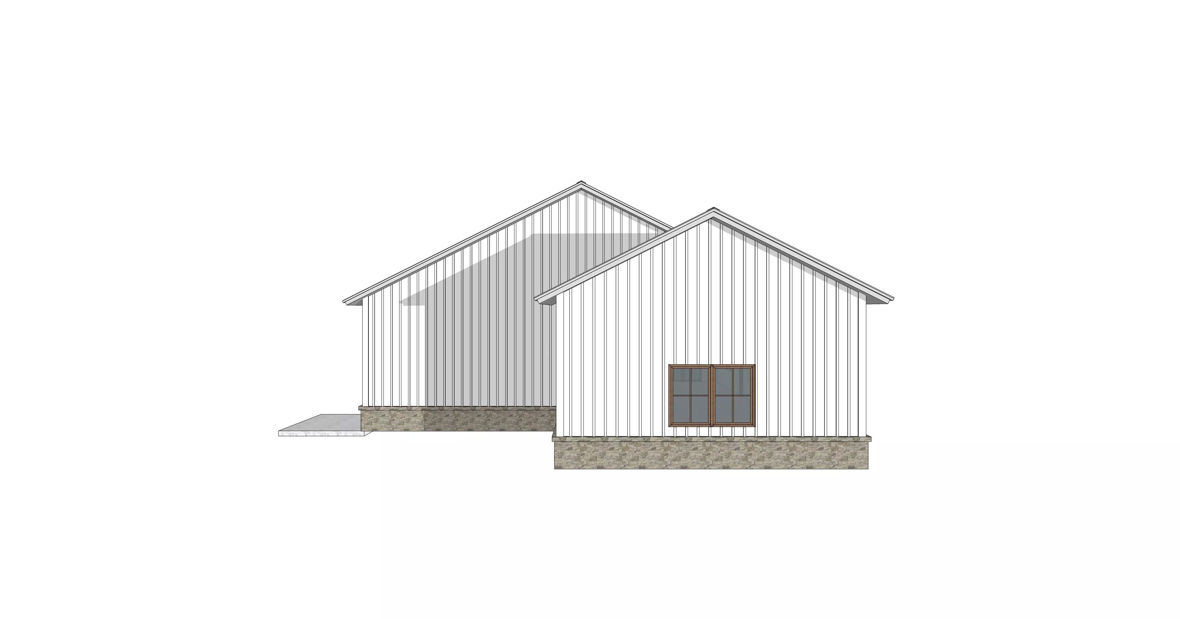 Barndominium House 023 -Archimple LLC Low-poly 3D model