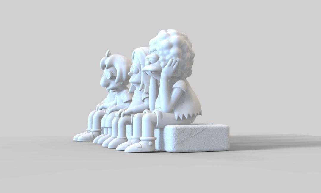 THE SIMPSONS-MILHOUSE WITH A WIG-PARTS AND COMPLETE 3D print model_30