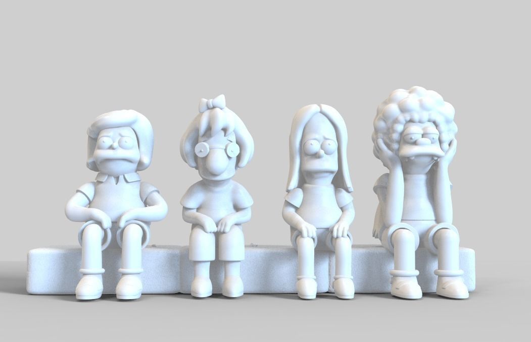 THE SIMPSONS-MILHOUSE WITH A WIG-PARTS AND COMPLETE 3D print model_23